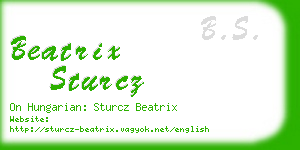 beatrix sturcz business card